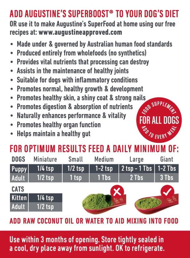 AUGUSTINE APPROVED Superboost 100% Certified Organic Supplement For Dogs & Cats - Sparklet