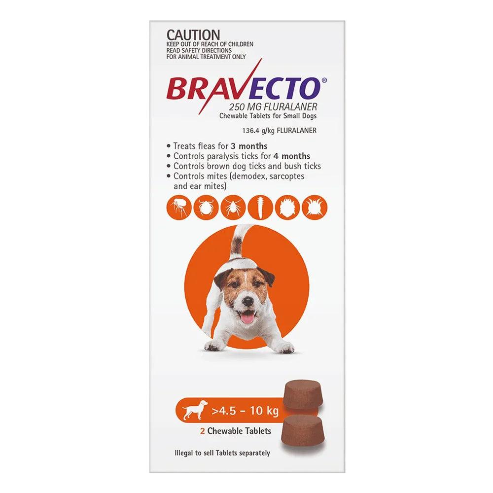 BRAVECTO Chews For Small Dogs 4.5-10KG Orange - Sparklet