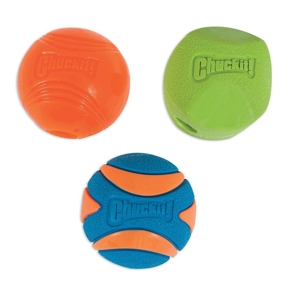 CHUCKIT! Fetch Medley Balls For Dogs Gen2 Medium 6cm (3 Pack) - Sparklet