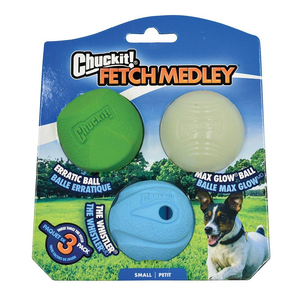 CHUCKIT! Fetch Medley Balls For Dogs Small 5cm (3 Pack) - Sparklet