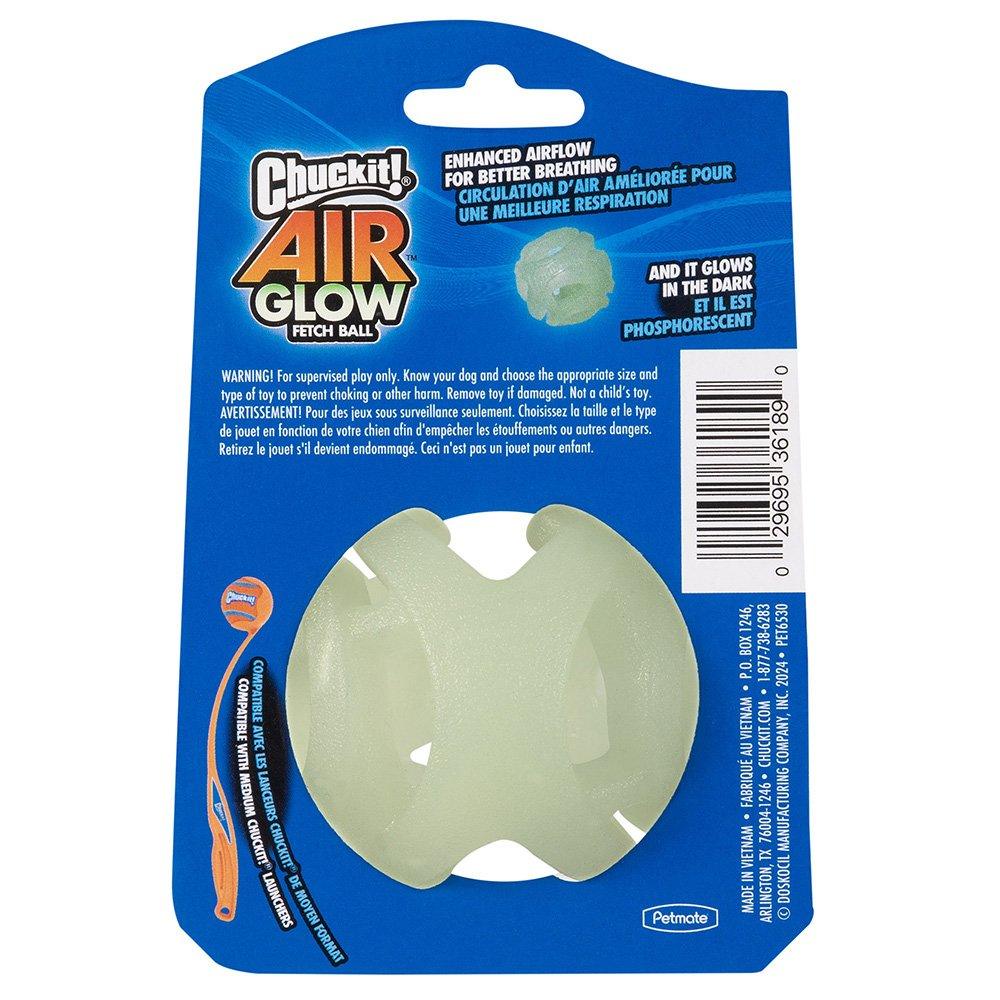 CHUCKIT! Max Glow Air Fetch For Dogs Medium 6cm (1 Pack) - Sparklet