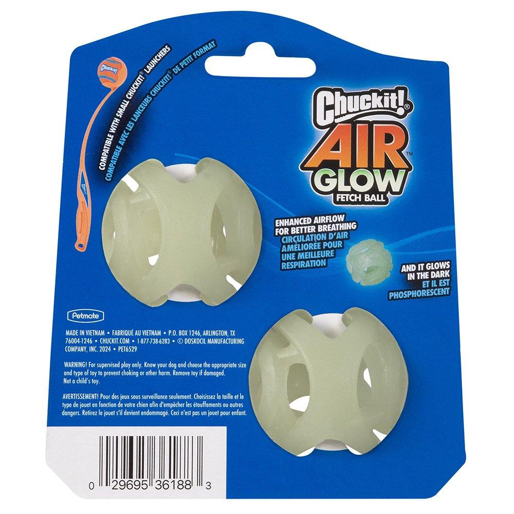 CHUCKIT! Max Glow Air Fetch For Dogs Small 5cm (2 Packs) - Sparklet