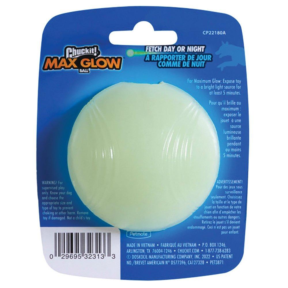 CHUCKIT! Max Glow Ball For Dogs Medium 6cm (1 Pack) - Sparklet