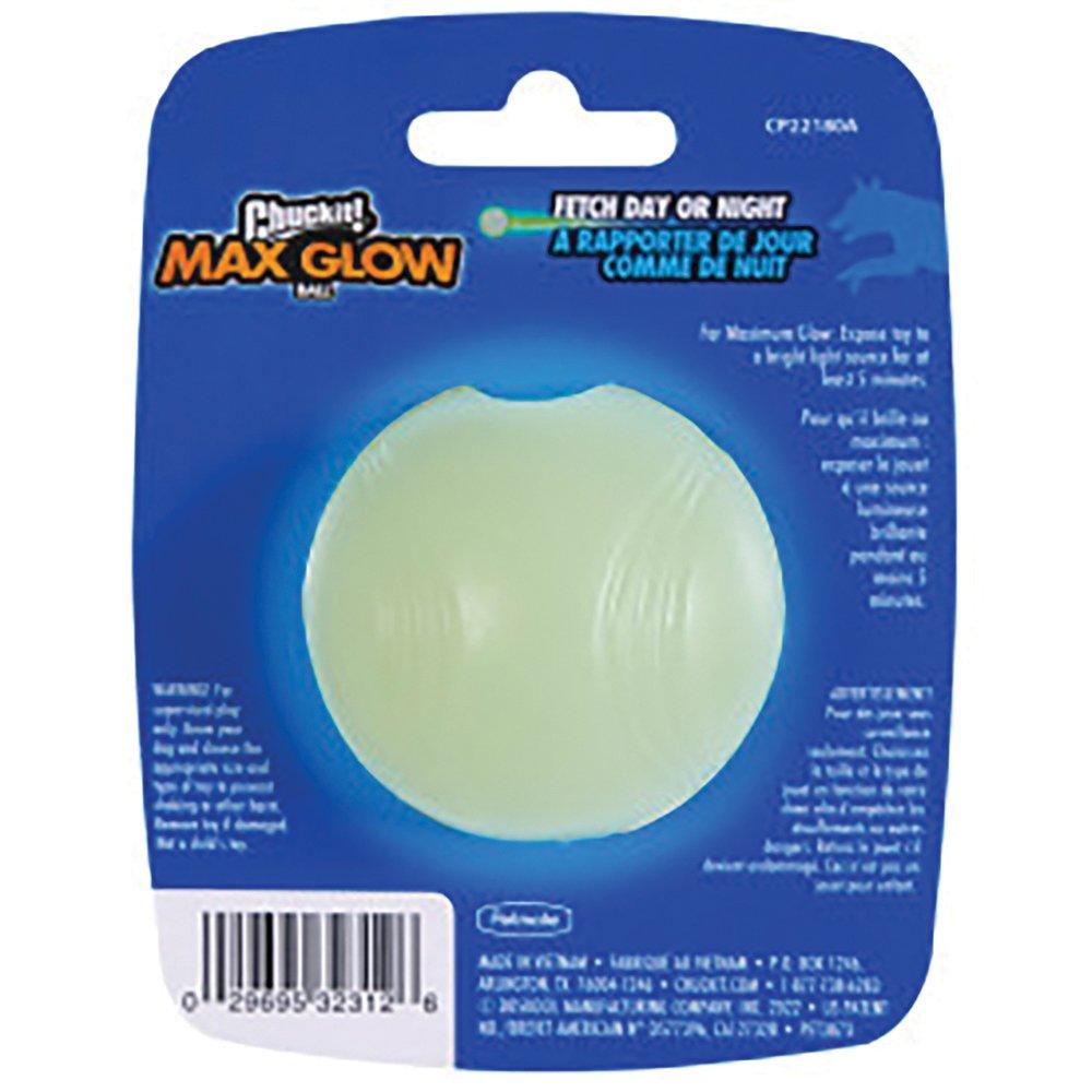 CHUCKIT! Max Glow Ball For Dogs Small 5cm (1 Pack) - Sparklet