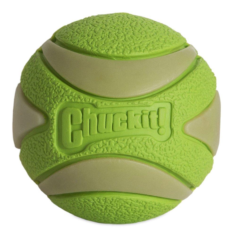 CHUCKIT! Max Glow Ultra Squeaker Ball Medium 6cm 1 Pack - Sparklet