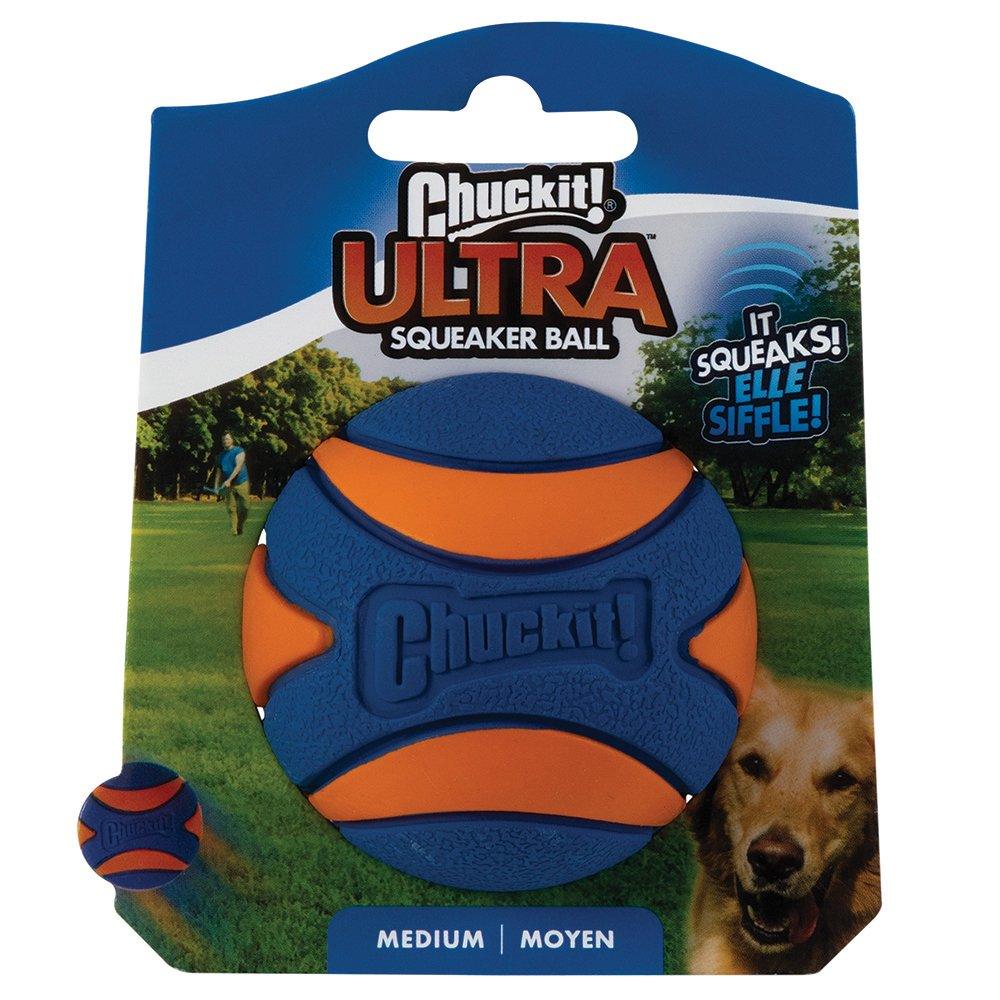 CHUCKIT! Ultra Squeaker Ball For Dogs Medium 6cm (1 Pack) - Sparklet