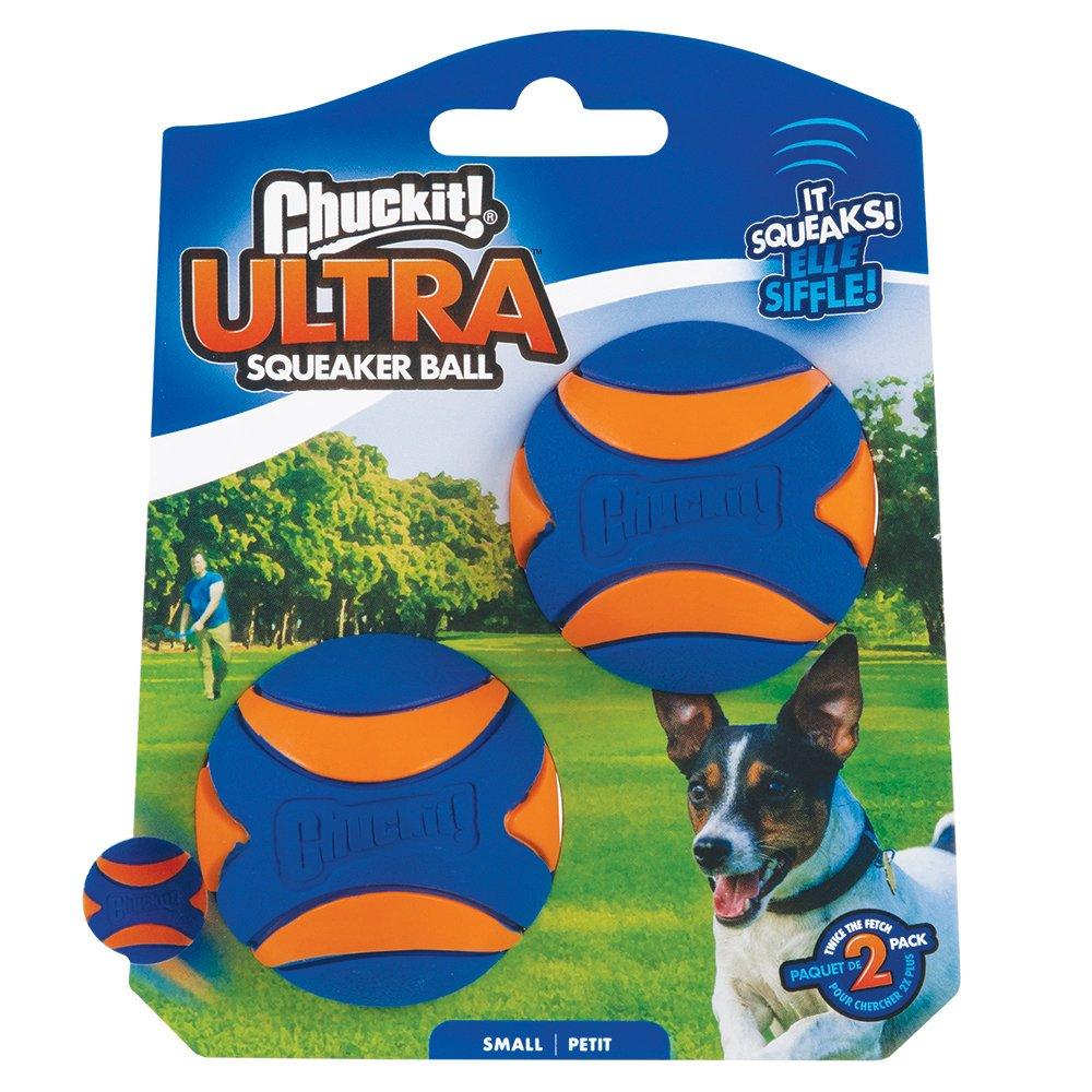 CHUCKIT! Ultra Squeaker Ball For Dogs Small 5cm (2 Pack) - Sparklet