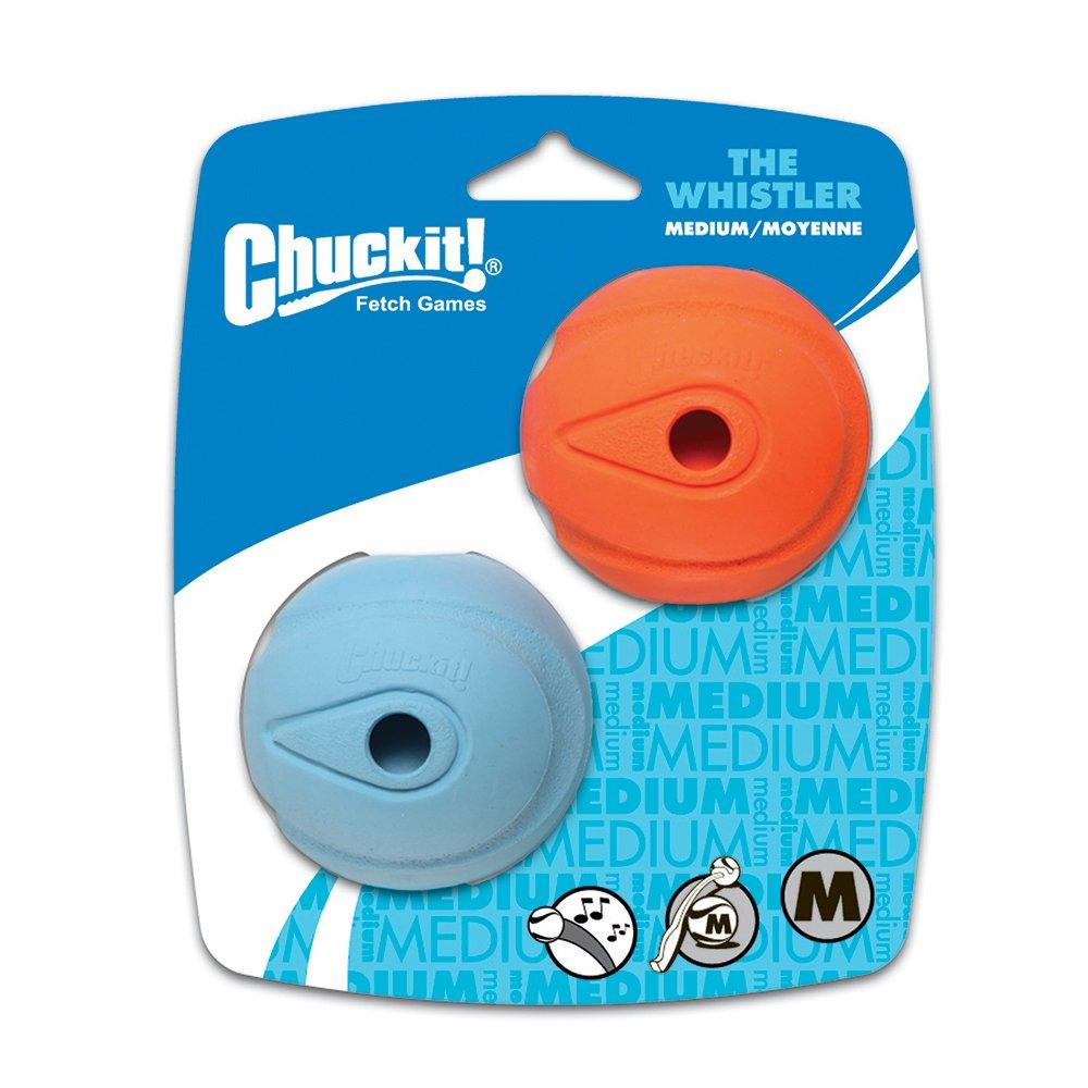 CHUCKIT! Whistler Ball For Dogs Medium 6cm (2 Pack) - Sparklet