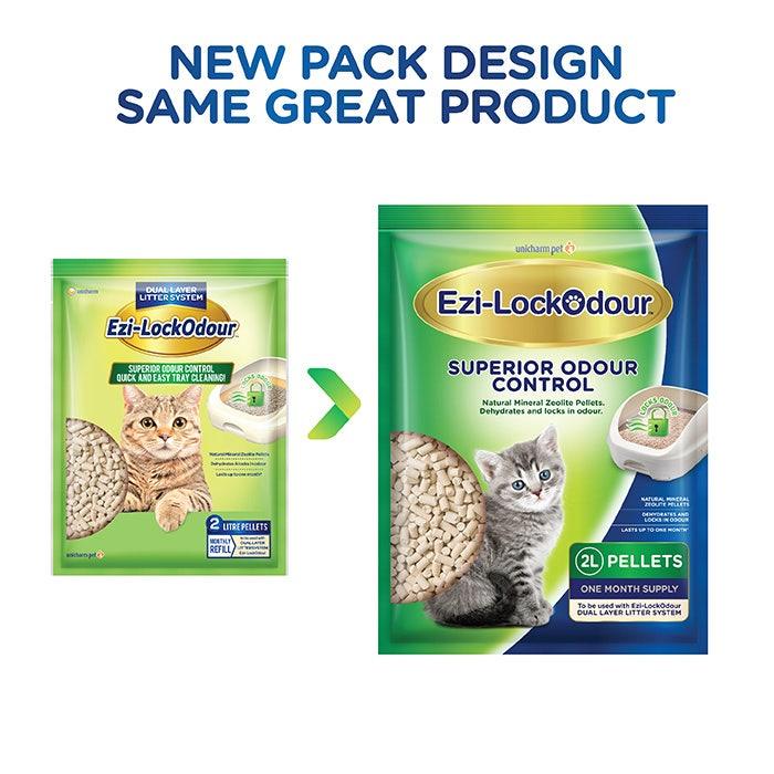 EZI-LOCKODOUR Cat Litter Natural Mineral Zeolite Pellets 2L - Sparklet