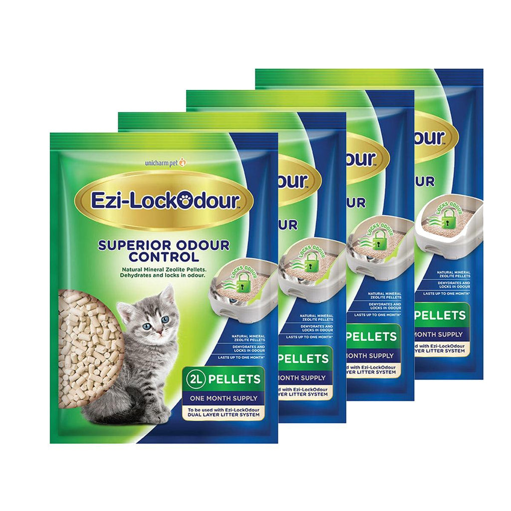 EZI-LOCKODOUR Cat Litter Natural Mineral Zeolite Pellets  4 pack 8L Total - Sparklet