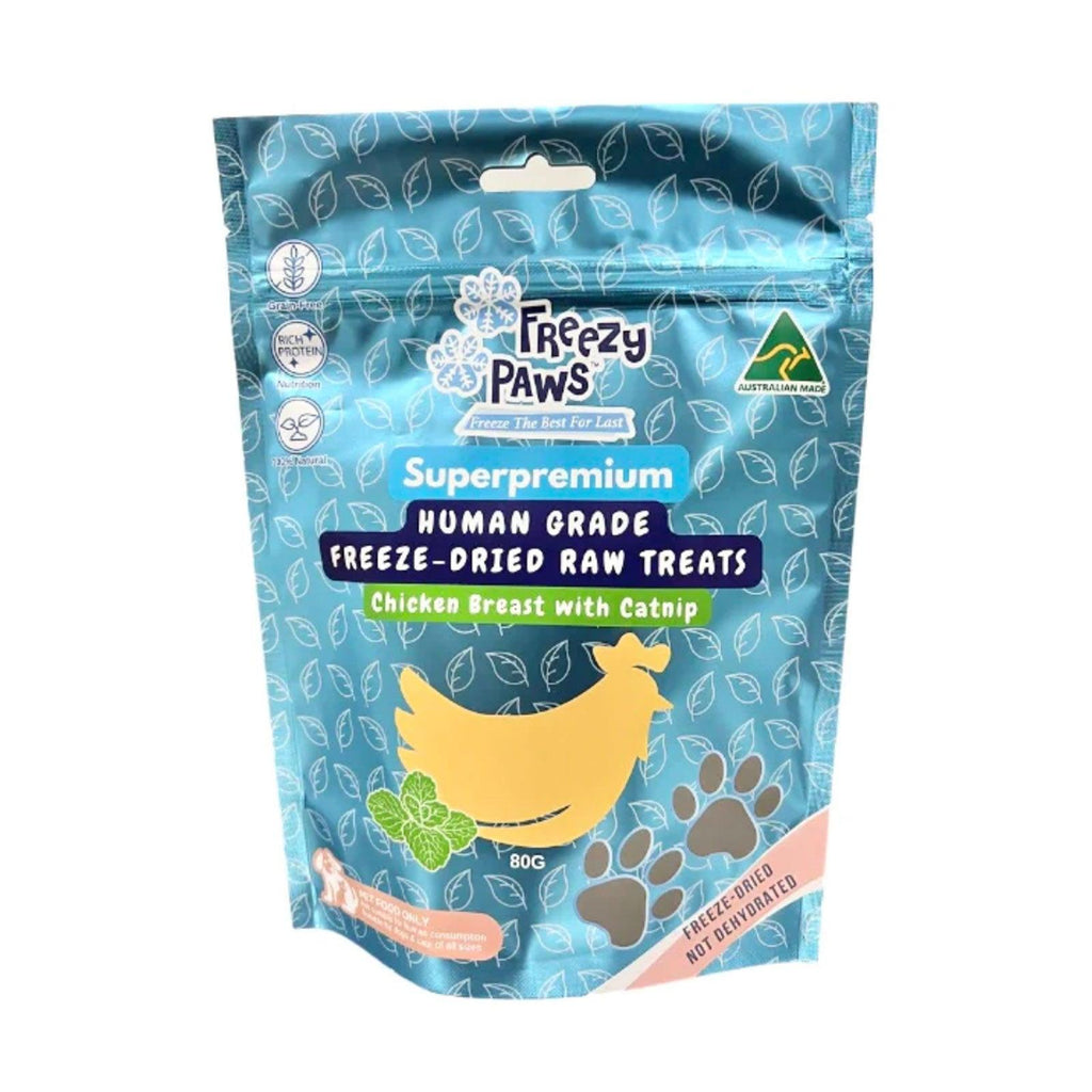 FREEZY PAWS Freeze Dried Chicken Breast Raw with Catnip 80G - Sparklet