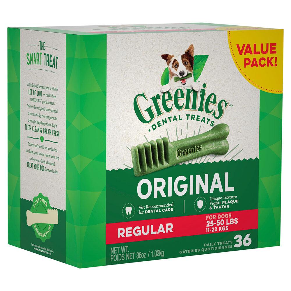 GREENIES Dog Dental Care Treats Regular Value Pack 1kg (36 Treats) - Sparklet