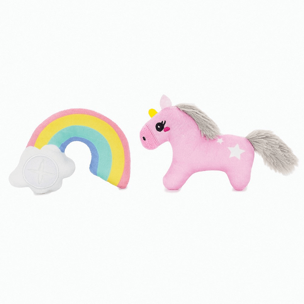 HUGSMART Meow Buddies Crazy Catcher Unicorn & Rainbow Cat Toy - Sparklet