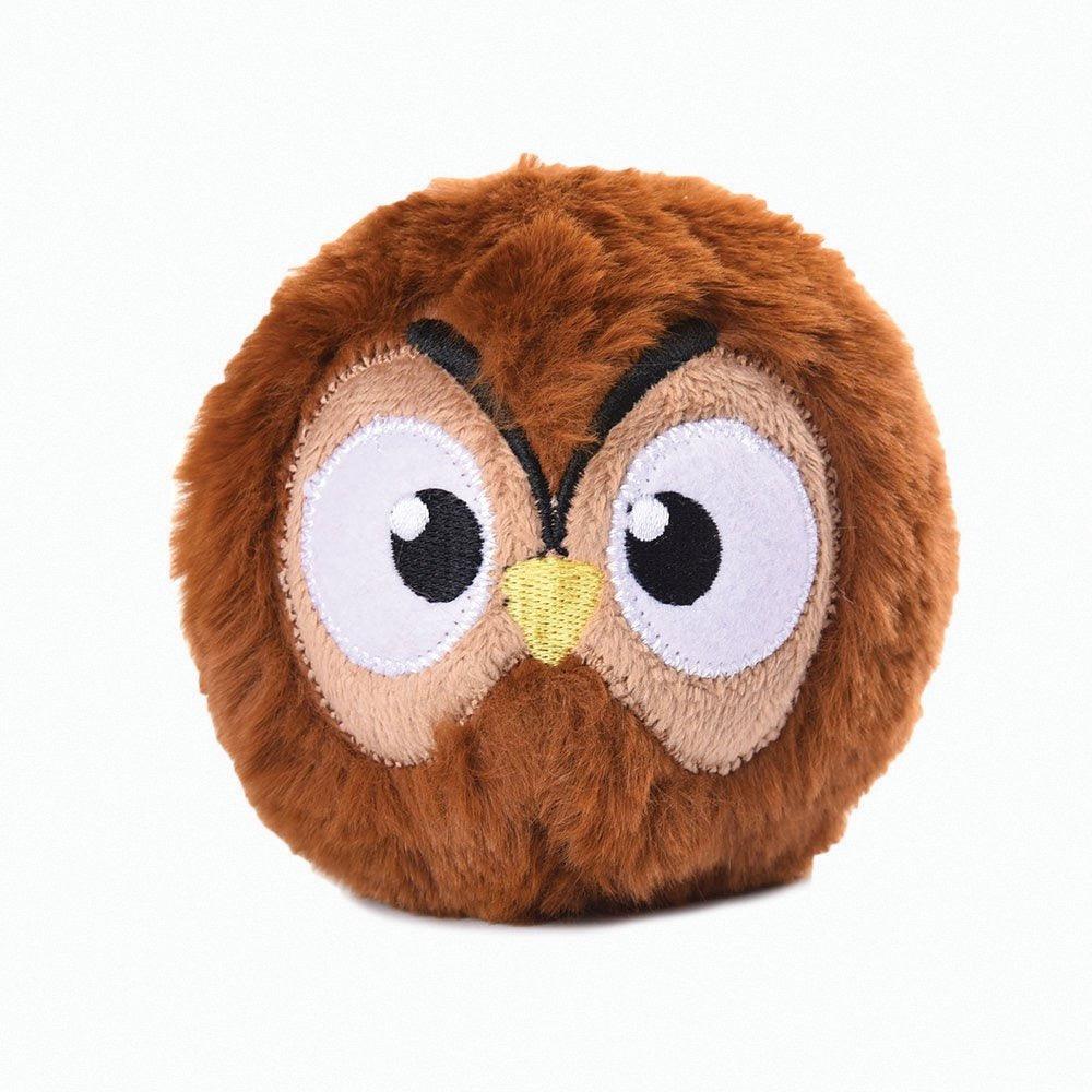 HUGSMART Super Ball Dog Toy Zoo Ball Owl 10cm - Sparklet