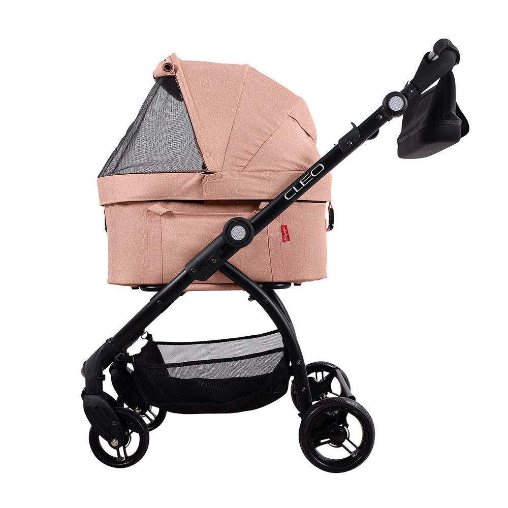 IBIYAYA CLEO 3-in-1 Multifunction Pet Stroller & Car Seat Travel System - Coral Pink - Sparklet