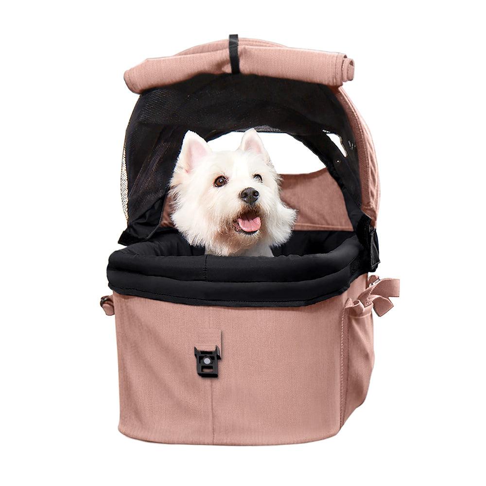 IBIYAYA CLEO 3-in-1 Multifunction Pet Stroller & Car Seat Travel System - Coral Pink - Sparklet