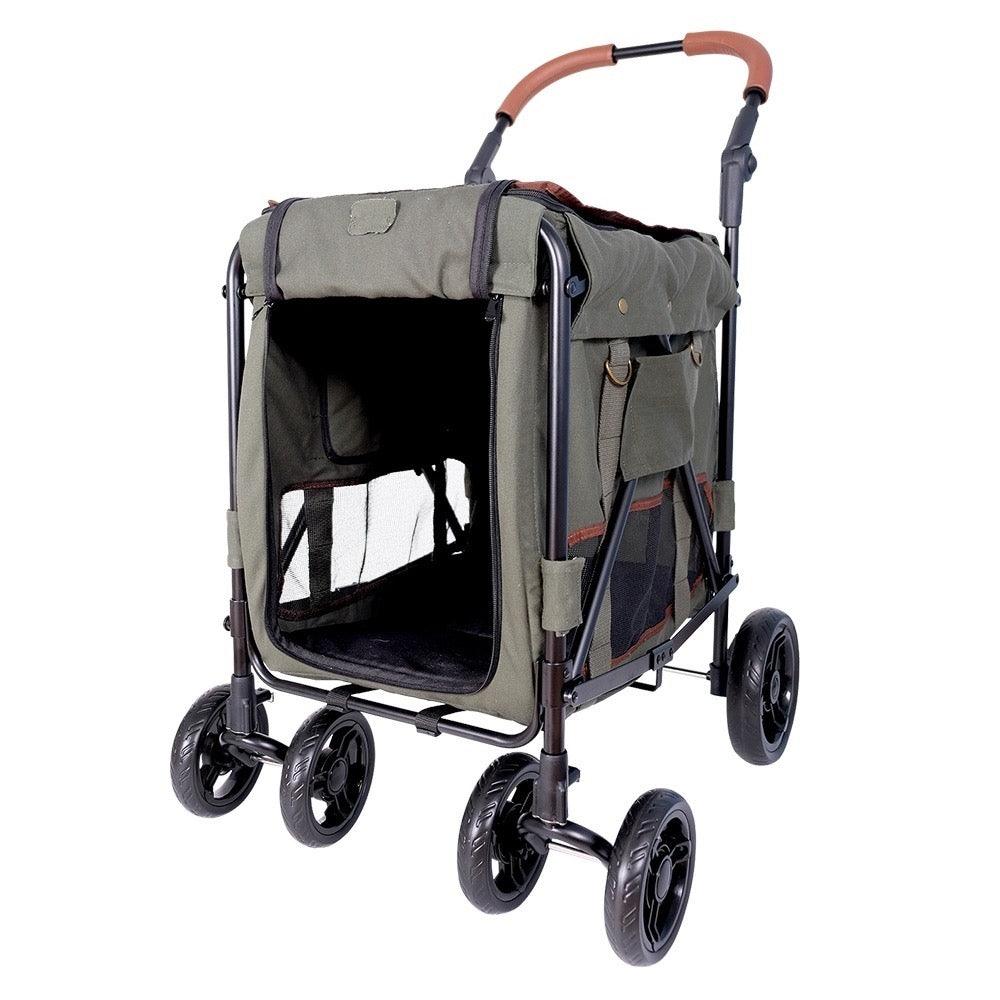 IBIYAYA Gentle Giant Dual Entry Pet Wagon for Dogs up to 25kg - Army Green - Sparklet