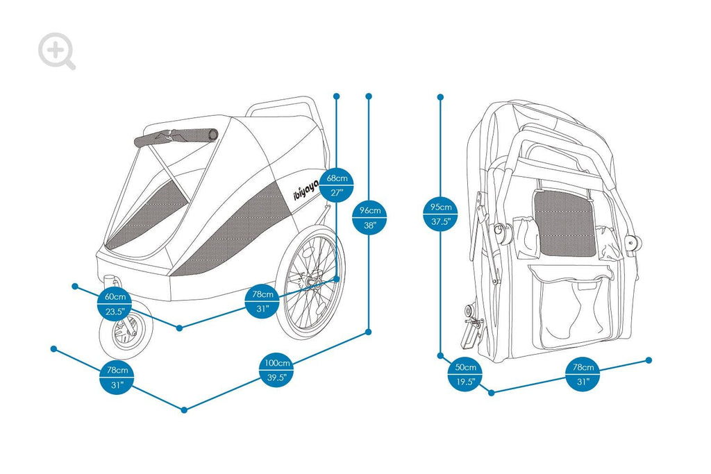 IBIYAYA The Hercules Heavy Duty Pet Stroller - Sparklet