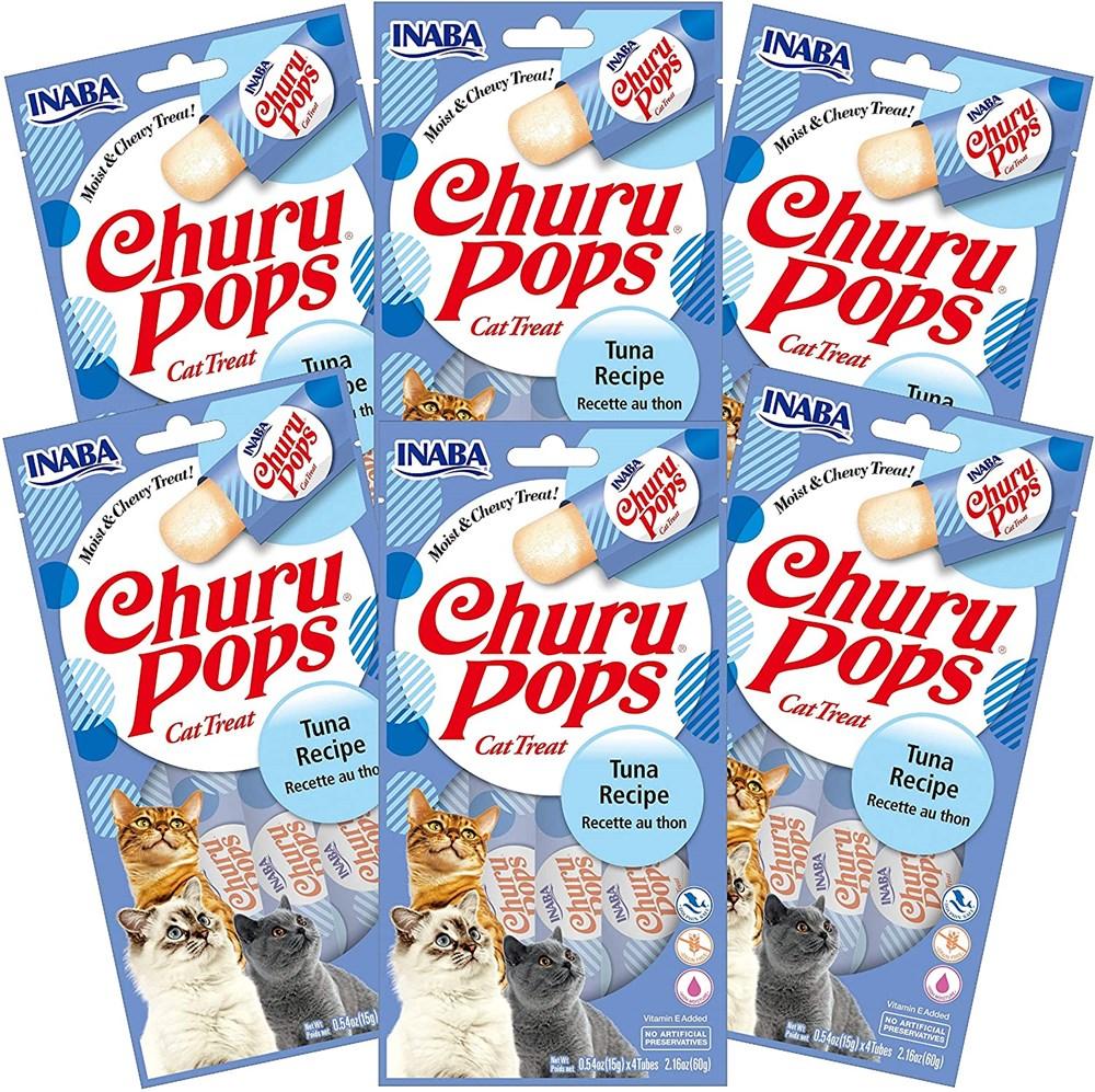 INABA Cat Churu Pops Tuna 60G x 6 Packs Cat Treats - Sparklet