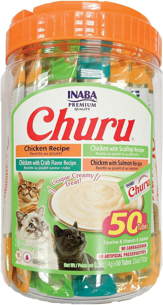 INABA Churu Chicken Seafood Varieties 50 Tubes - Sparklet