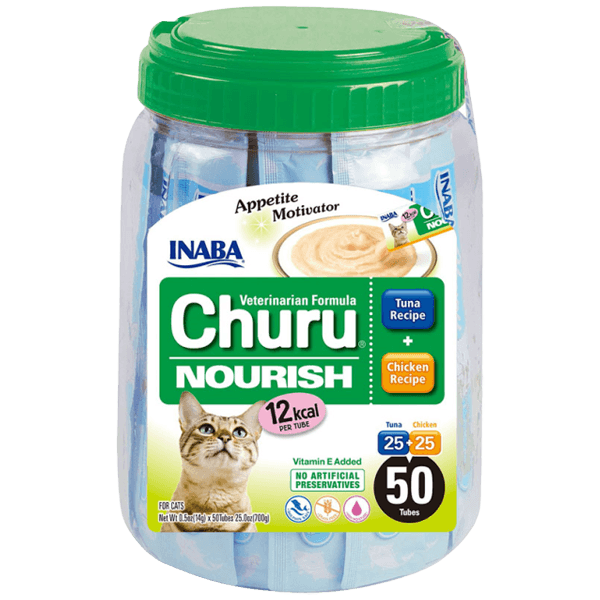 INABA Churu Nourish Tuna & Chicken Recipe Cat Treat 50 Tubes - Sparklet