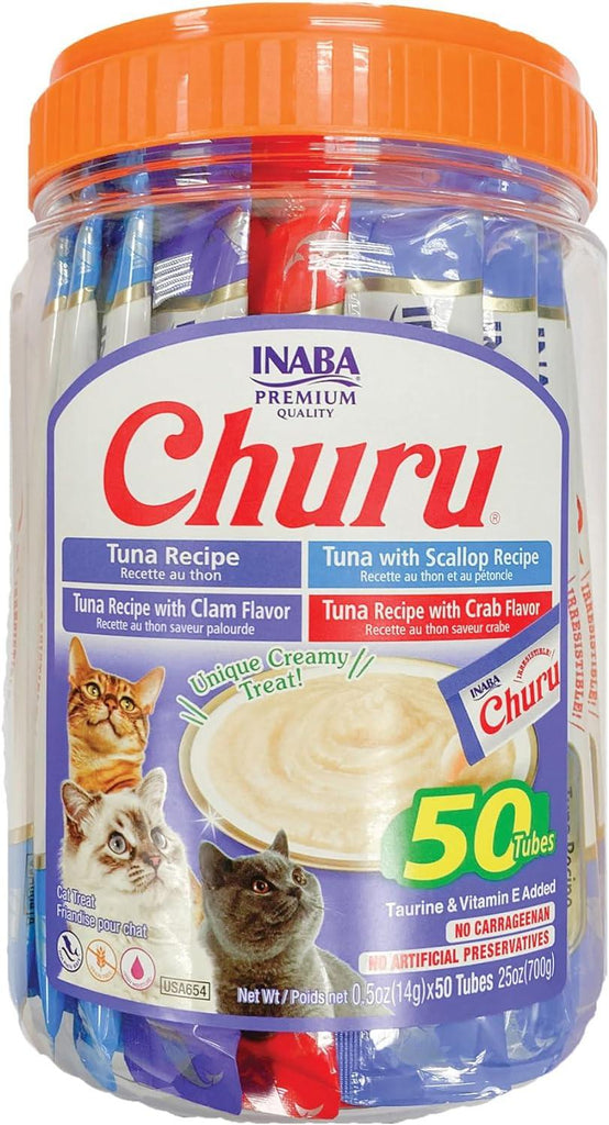 INABA Churu Tuna Seafood Varieties 50 Tubes - Sparklet