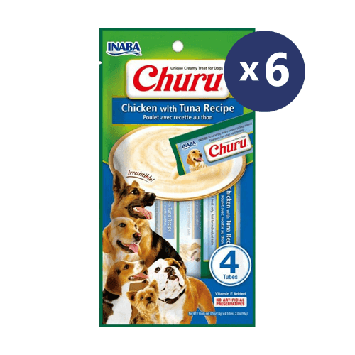 INABA Dog Churu Chicken with Tuna 56 x 6 Packs - Sparklet