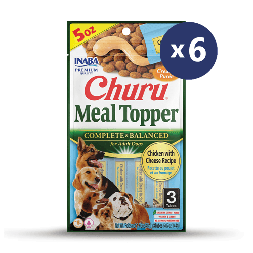 INABA Dog Churu Meal Topper Chicken with Cheese Recipe 144G x 6 Packs - Sparklet