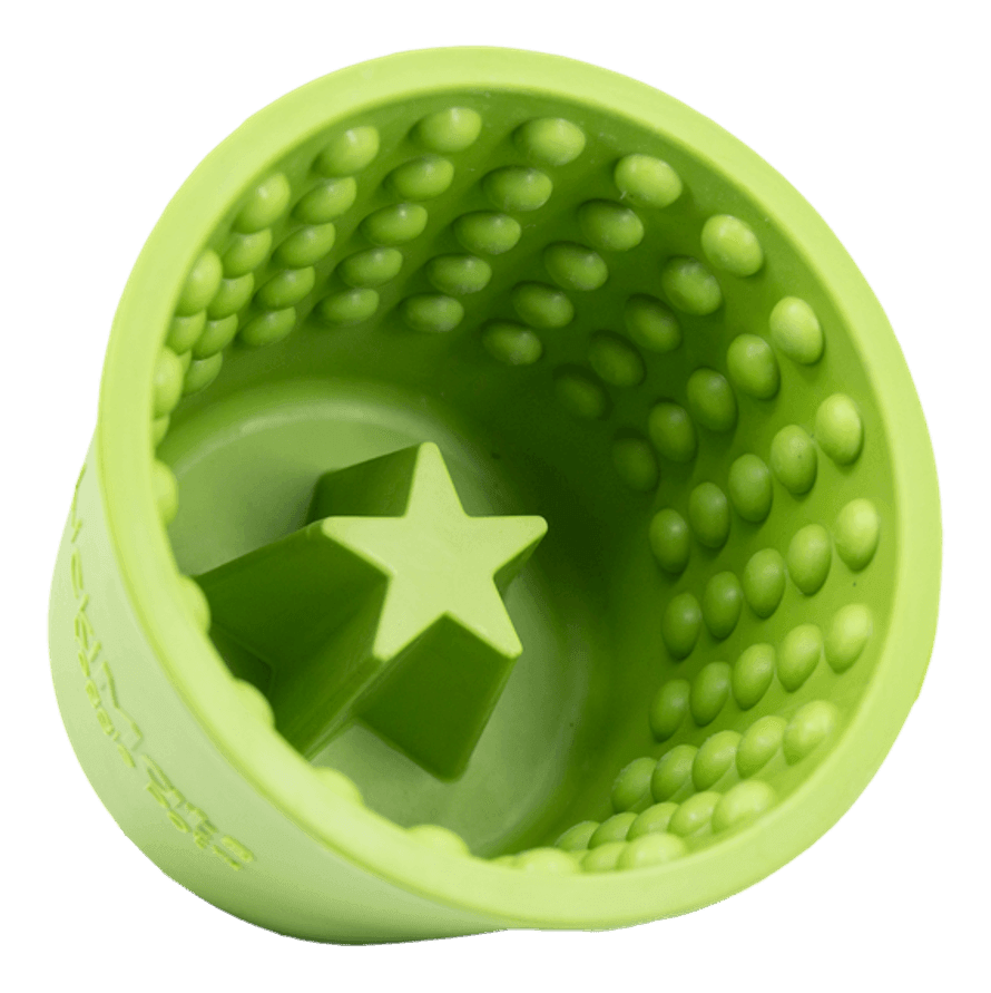 LICKIMAT Yoggie Pot Slow Feeder Dog Bowl - Green - Sparklet