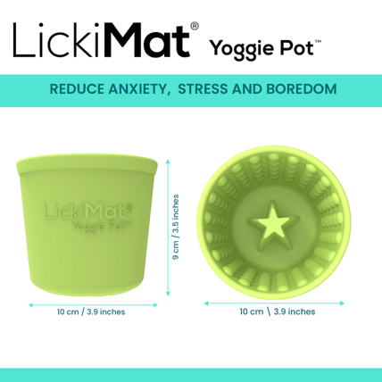 LICKIMAT Yoggie Pot Slow Feeder Dog Bowl - Orange - Sparklet