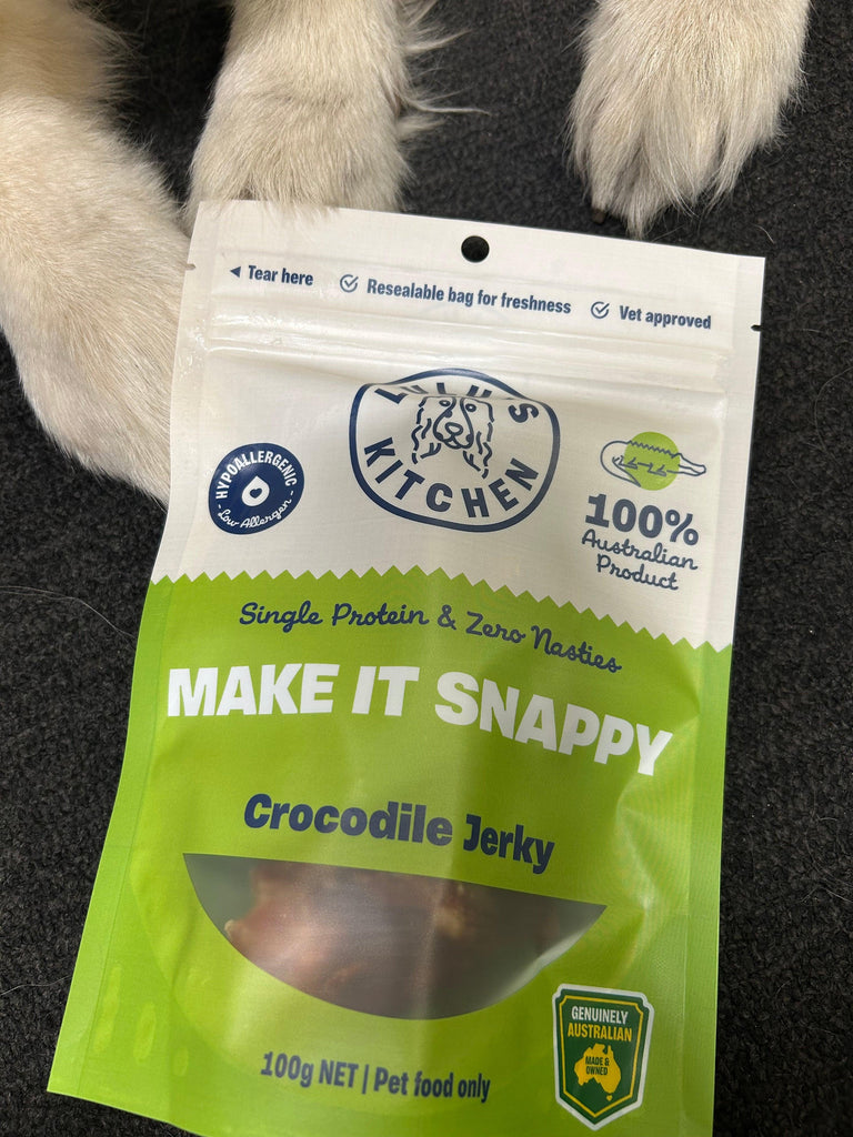 LULU'S KITCHEN Dog Treats Crocodile Jerky 100G - Sparklet