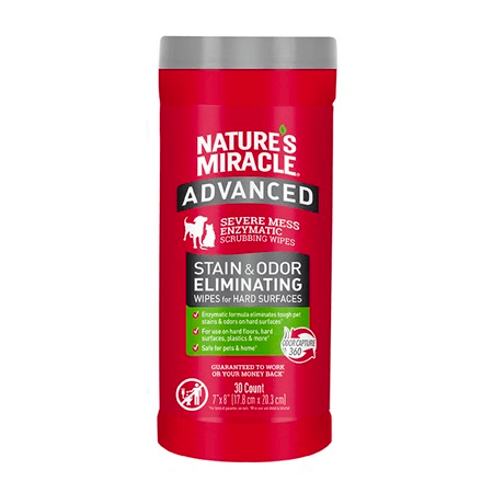 NATURE'S MIRACLE Advanced Stain & Odor Eliminator Wipes 30 Counts - Sparklet