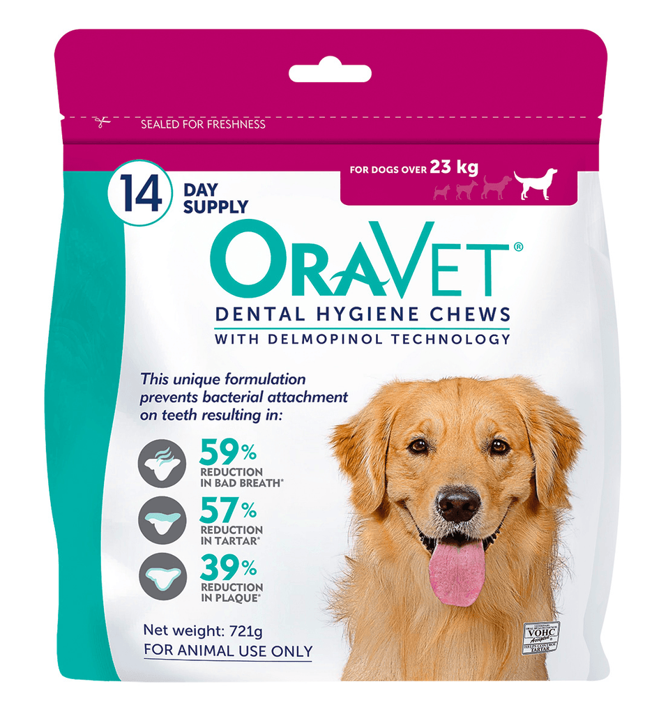 ORAVET Daily Dental Hygiene Chews For Large Dogs Over 23KG (14pcs) - Sparklet