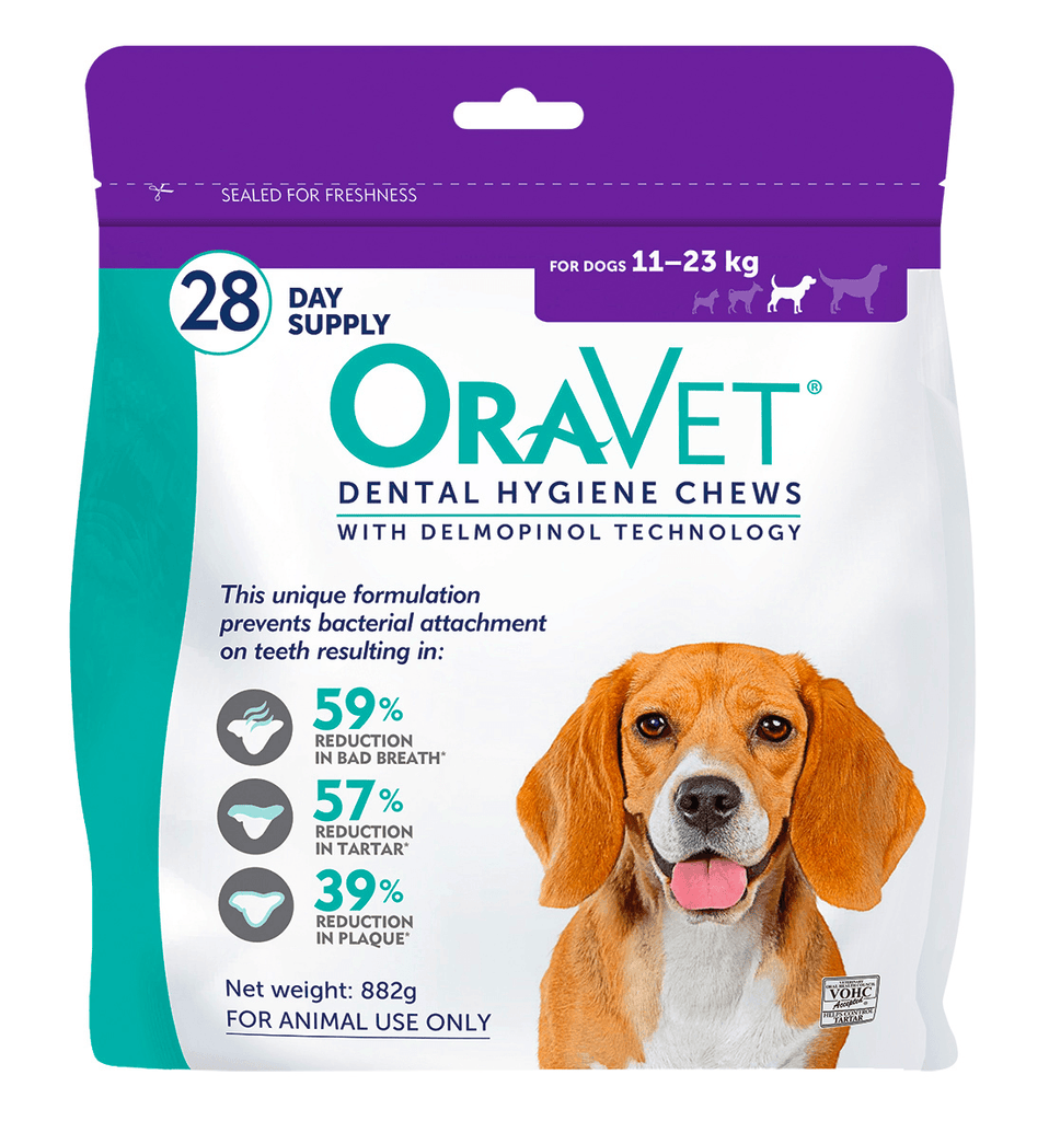 ORAVET Daily Dental Hygiene Chews For Medium Dogs 11KG-23KG (28pcs) - Sparklet