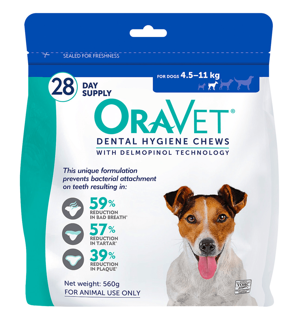 ORAVET Daily Dental Hygiene Chews For Small Dogs 4.5KG-11KG (28pcs) - Sparklet