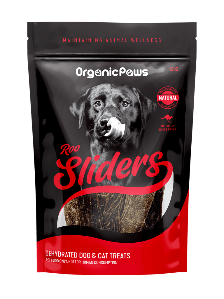 ORGANIC PAWS Roo (Kangaroo) Sliders Dog Cat Treats 100G - Sparklet