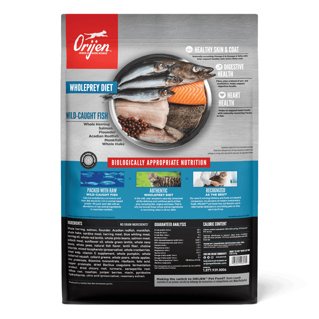 ORIJEN Cat Food Six Fish Recipe - 5.4KG - Sparklet