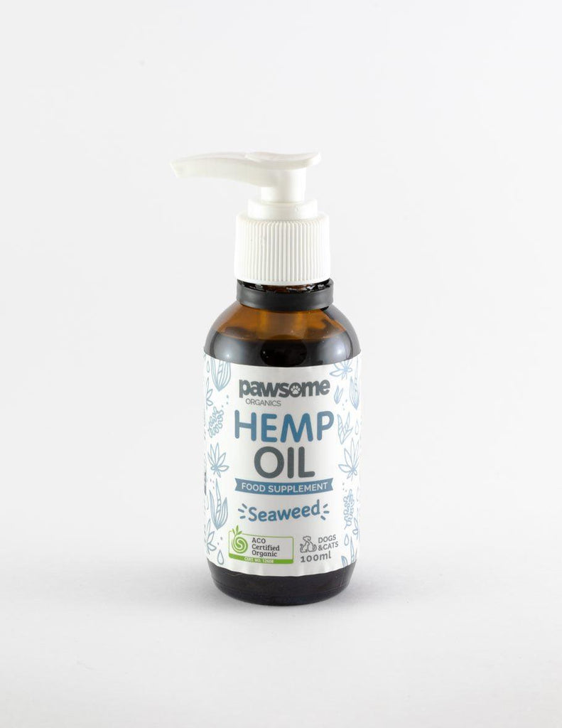 PAWSOME ORGANICS Certified Organic Hemp Oil and Seaweed For Dogs and Cats 100ML - Sparklet