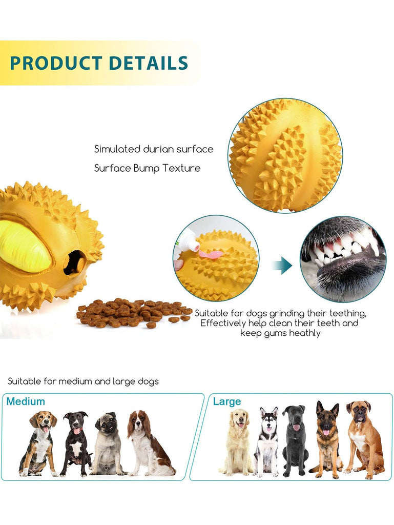 PETOPIA Ultra Tough Dog Chewing Toy - Durable Durian (Assorted Colour) - Sparklet