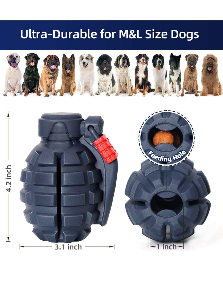 PETOPIA Ultra Tough Dog Chewing Toy - Hand Grenade (Assorted Colour) - Sparklet