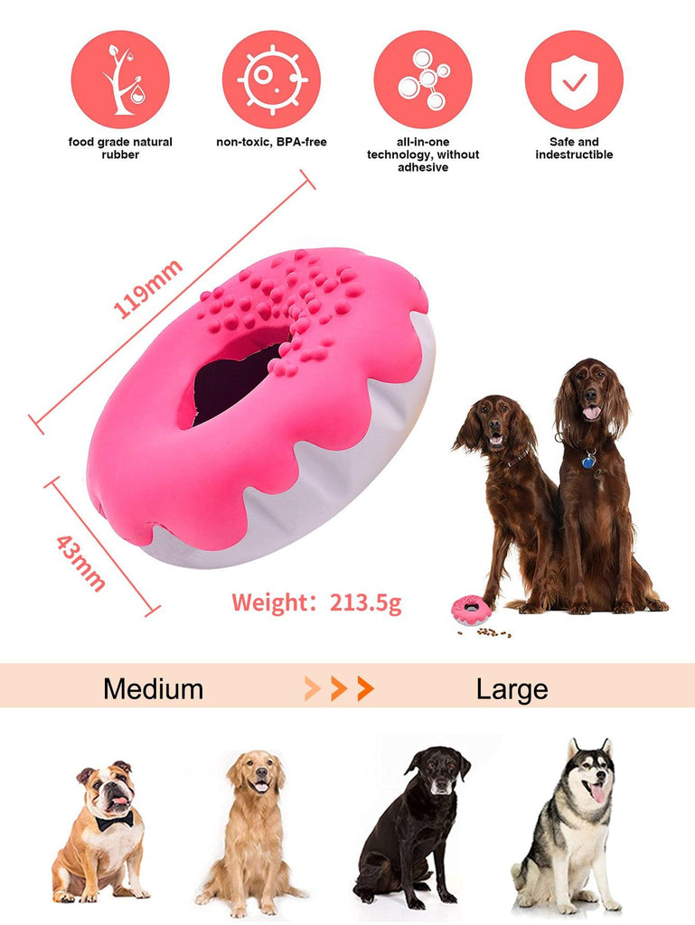 PETOPIA Ultra Tough Dog Chewing Toy - Mochi Donut (Assorted Colour) - Sparklet