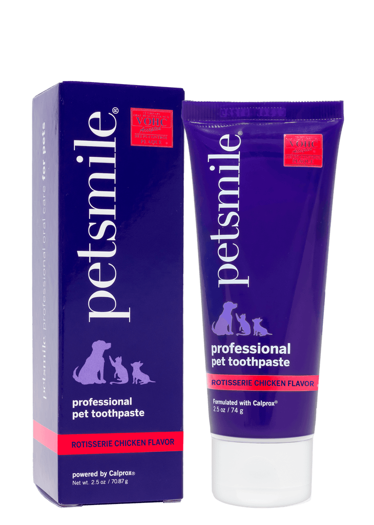 PETSMILE VOHC Approved Professional Pet Toothpaste - Rotisserie Chicken Flavor- Small 74G - Sparklet