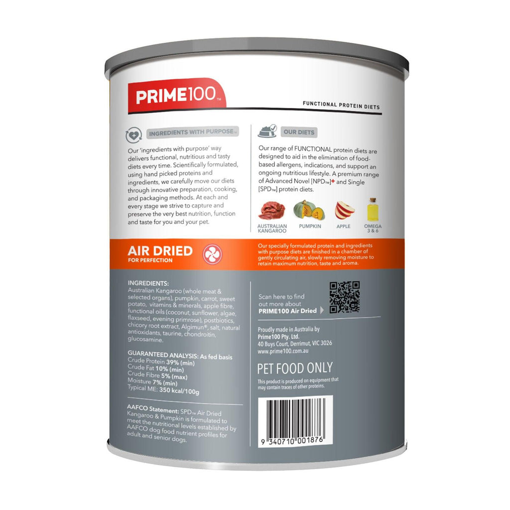 PRIME100 SPD Air Kangaroo & Pumpkin Adult Dry Dog Food 600G - Sparklet