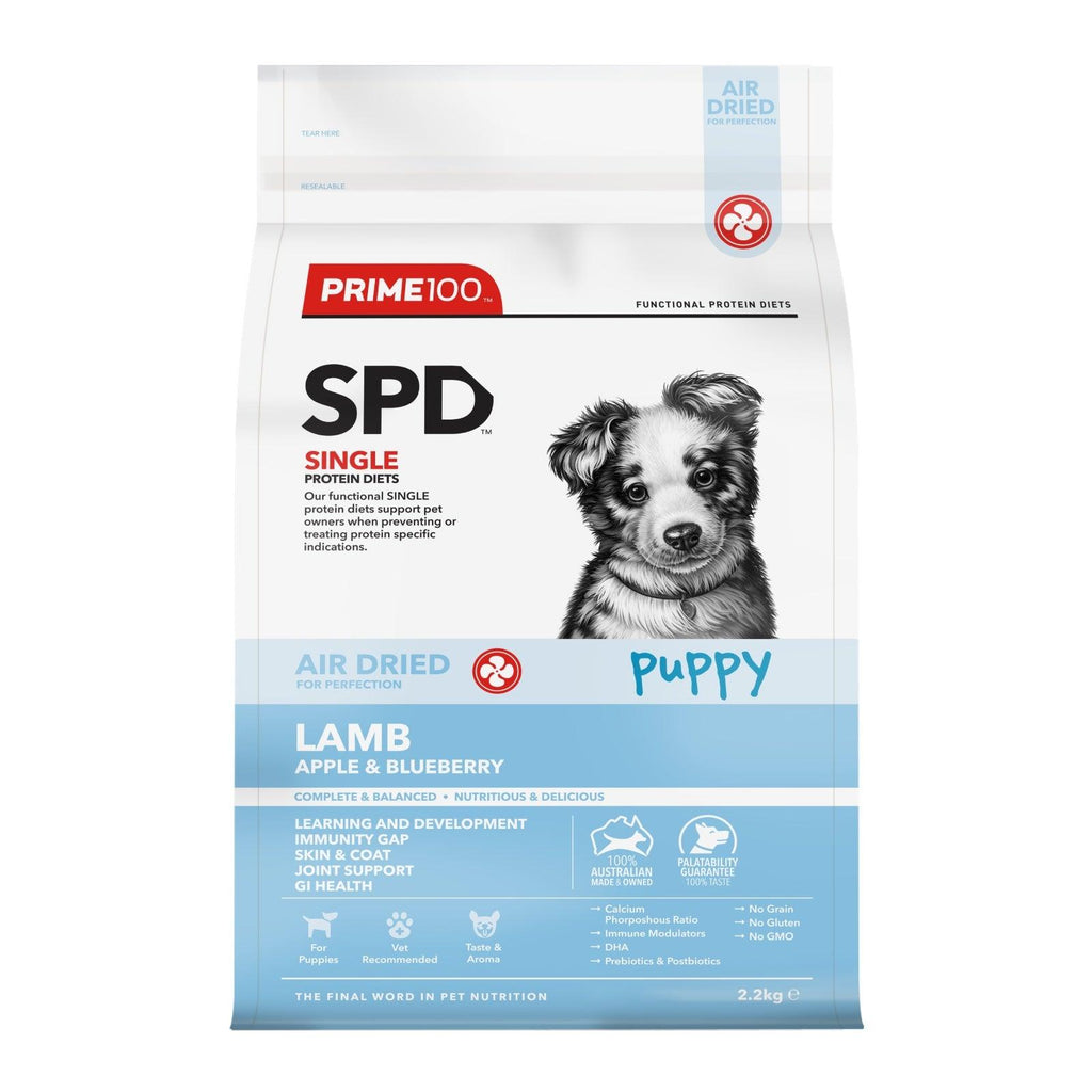 PRIME100 SPD Air Lamb Apple & Blueberry Puppy Dry Food 2.2KG - Sparklet