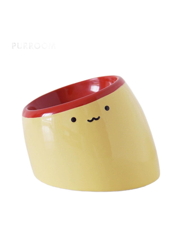 PURROOM Elevated Pudding Ceramic Pet Bowl - Tilted - Sparklet