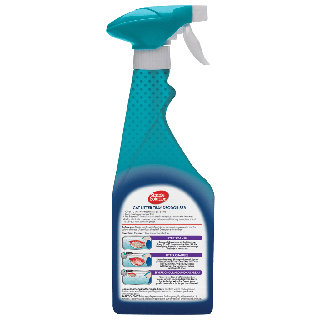 SIMPLE SOLUTION Cat Litter Tray Deodoriser 500ml - Sparklet