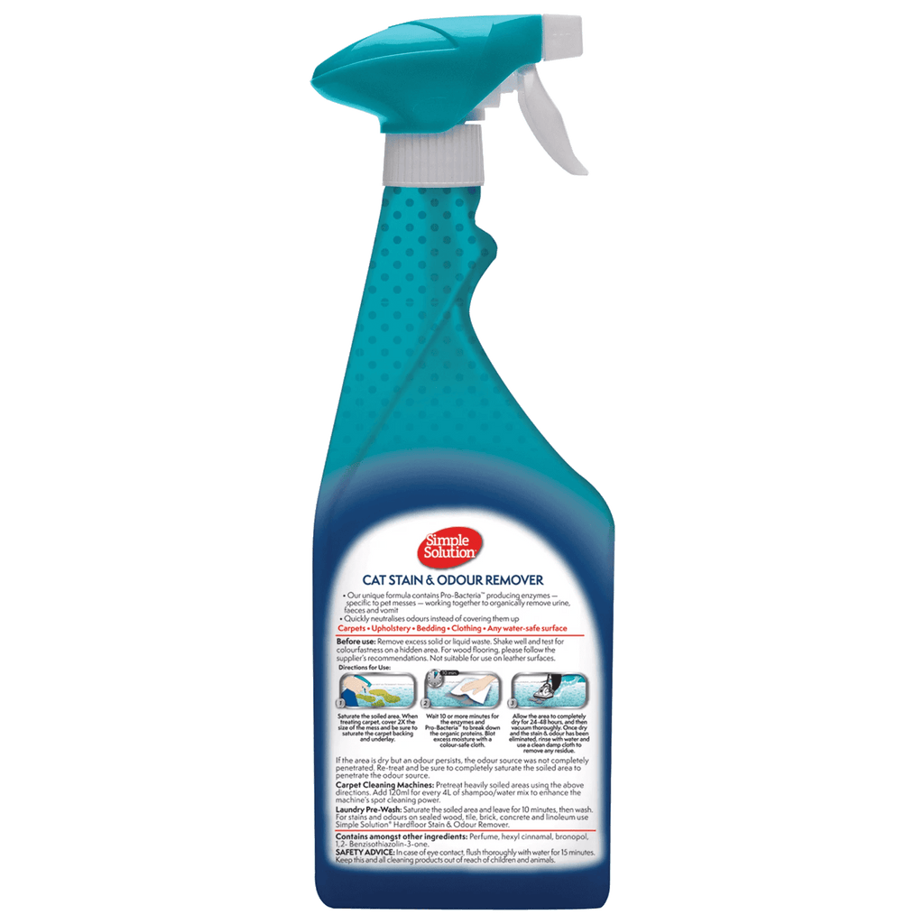 SIMPLE SOLUTION Stain & Odour Remover for Cats 750ml - Sparklet