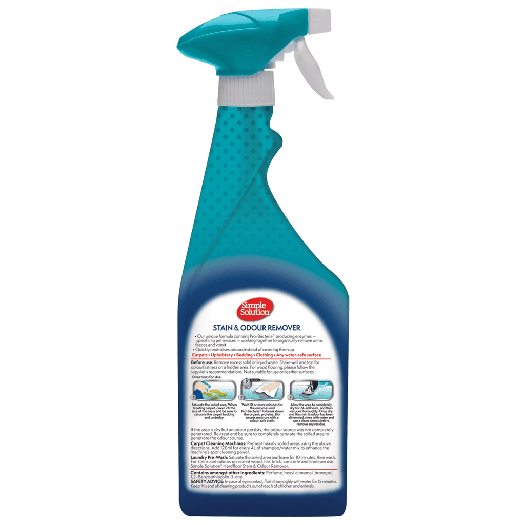 SIMPLE SOLUTION Stain & Odour Remover for Dogs 750ml - Sparklet