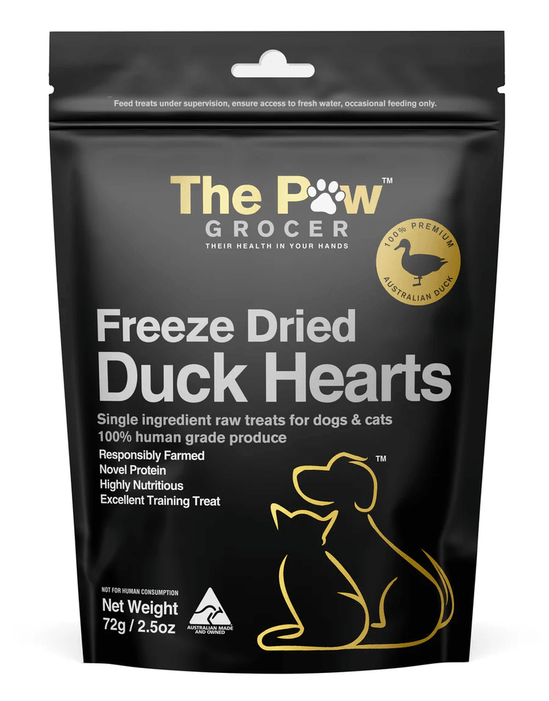 THE PAW GROCER Freeze Dried Duck Hearts 72G - Sparklet