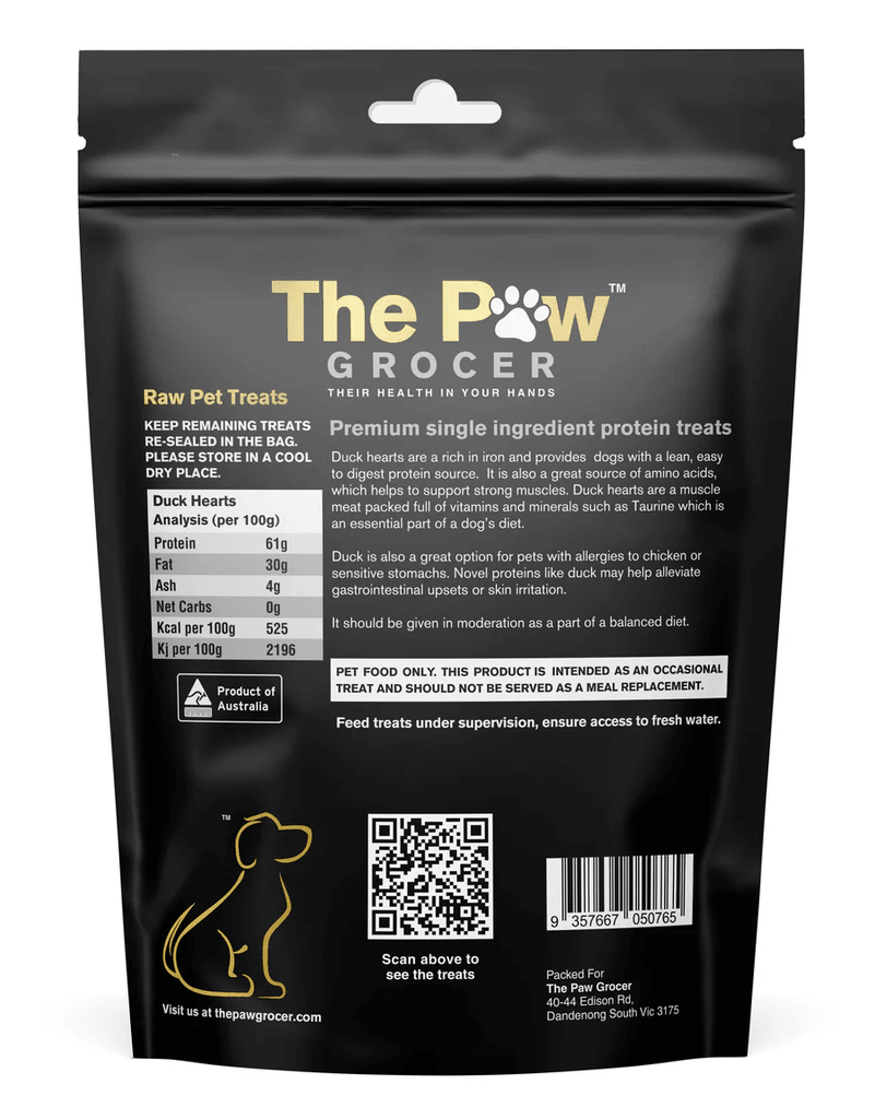 THE PAW GROCER Freeze Dried Duck Hearts 72G - Sparklet